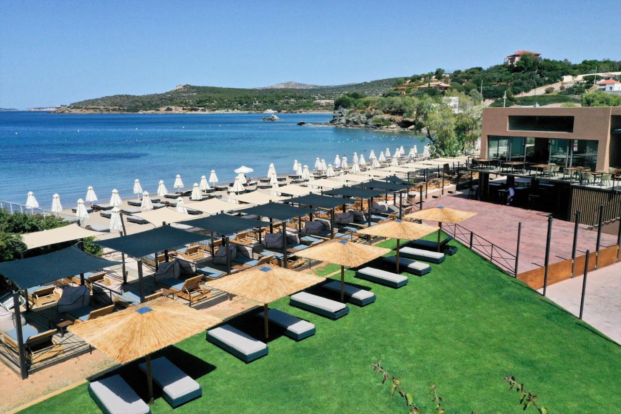 Aegeon Beach Hotel Szúnio Kültér fotó