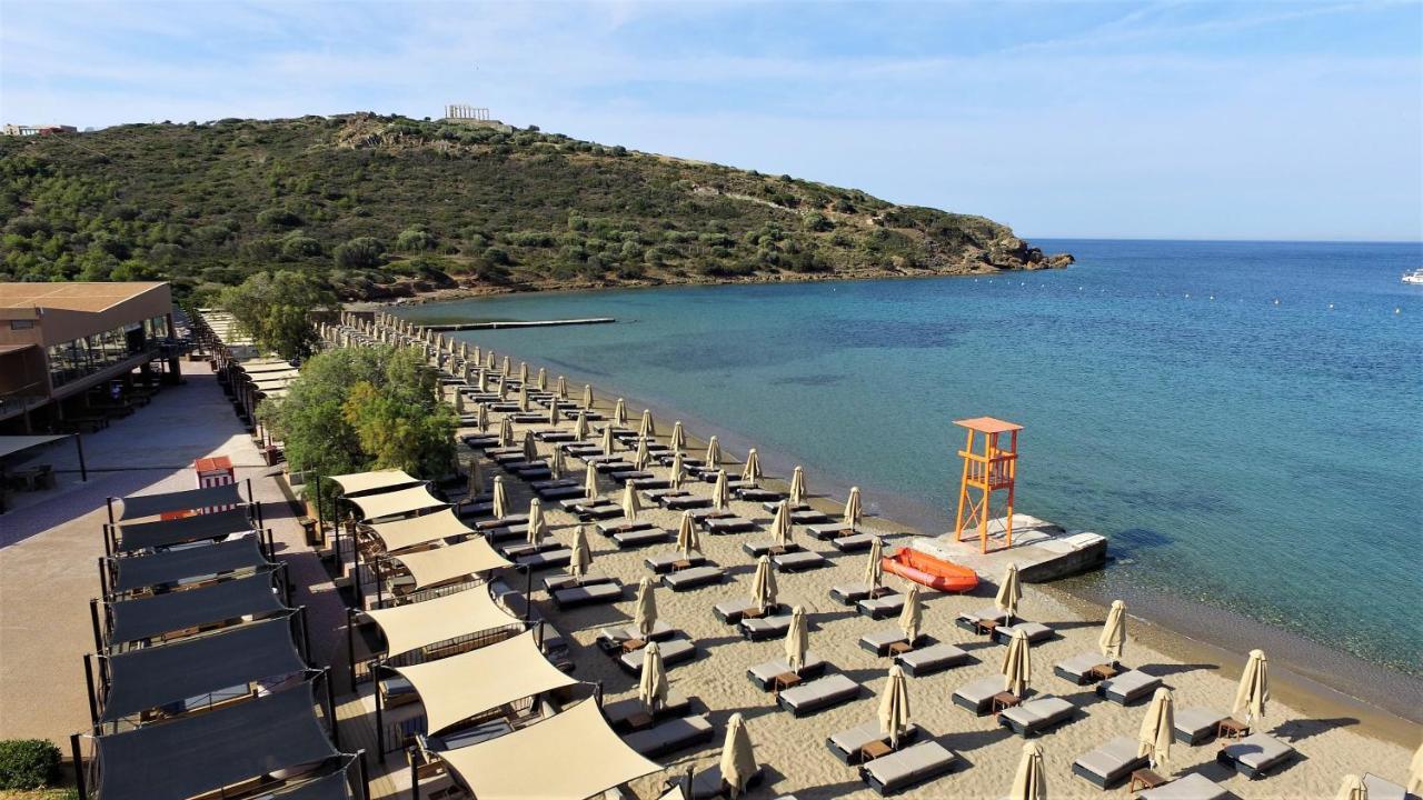 Aegeon Beach Hotel Szúnio Kültér fotó