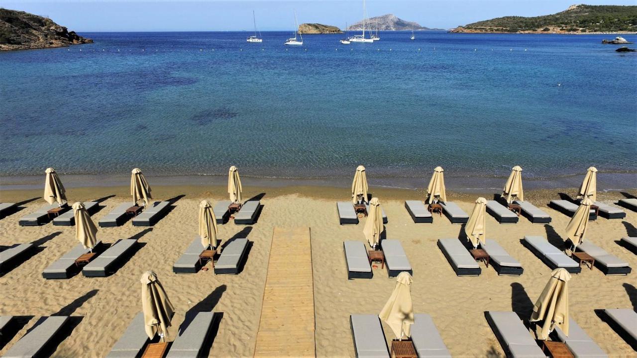 Aegeon Beach Hotel Szúnio Kültér fotó